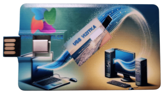 USB vizitka 2GB - 2 konektory